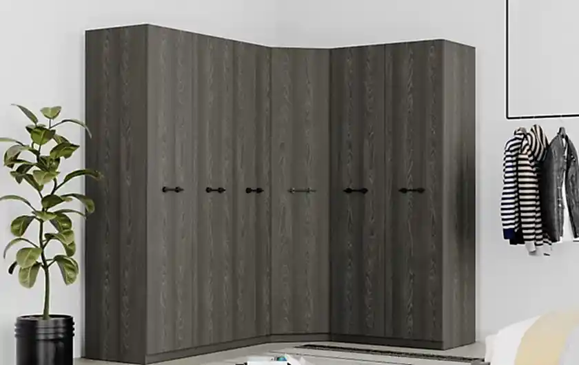 Plus 1 Kapaklı Dolap Kabini Siyah Meşe