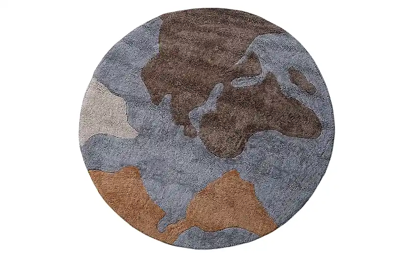 Furry Planet Halı (Round 120 cm)