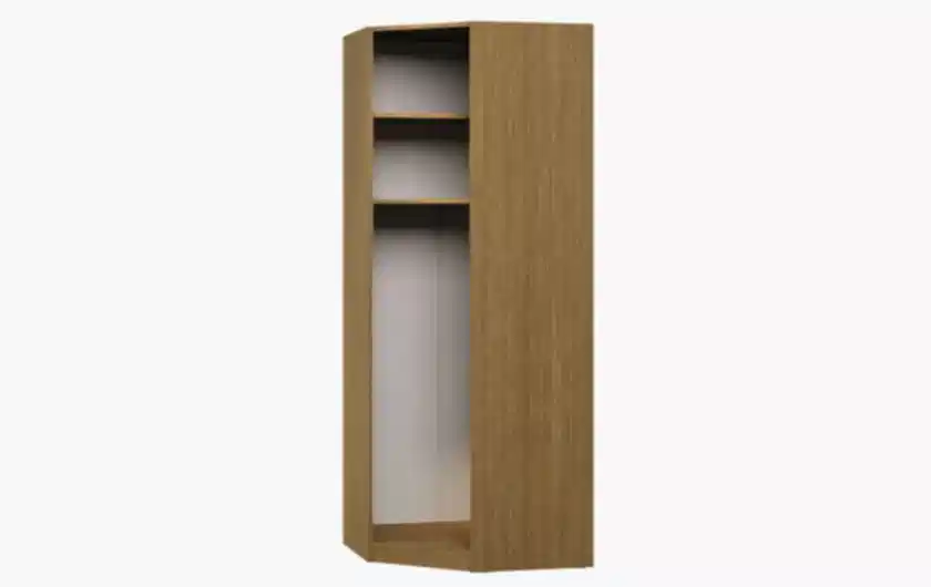 Plus 1 Kapaklı Köşe Dolap Kabini Kahve Meşe