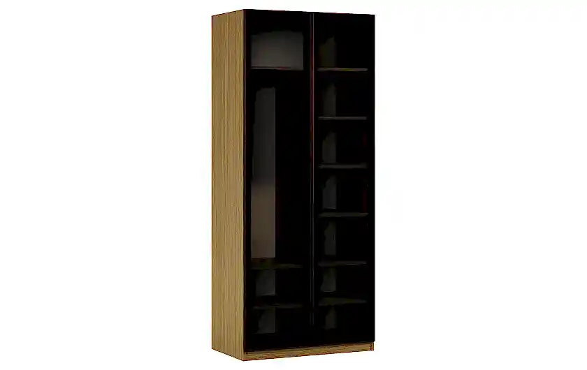 Plus 2 Kapaklı Dolap Kabini Kahve Meşe